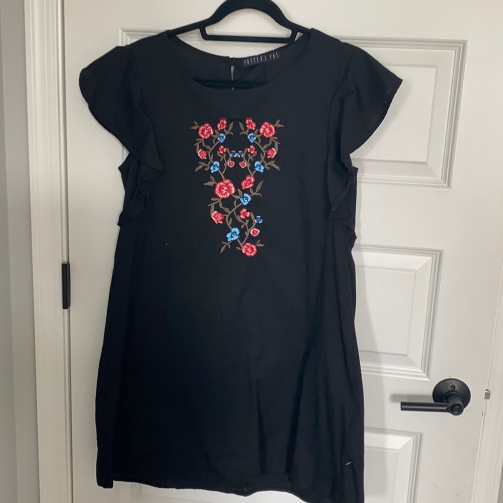Boho Floral Cotton Dress Size L